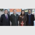 Alberto Marín, jefe de vínculos UVM; Juan Carlos Manríquez, dir. regional de Gendarmería; Silvana Aguilera, jefa de Educación Continua; y Héctor Boye, jefe de Comunicaciones UVM