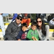 Alex, Vicente y Tomás Gallardo; y Karen Montalva