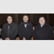 Víctor Pantelimon, Orlando de la Vega, dir. gral. de Vinculación con el Medio PUCV; y Nelson Vásquez, vicerrector Académico PUCV