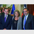 Osvaldo Urrutia; Virginia Reginato, alcaldesa de Viña del Mar y Fidel Espinoza, presidente de la Cámara de Diputados