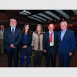 Manuel Santelices, Gerente General Clínica Bupa Reñaca, Dra. Paulina Gómez, Gerente Corporativo Médico de Bupa Chile, Virginia Reginato, Alcaldesa de Viña del Mar, Dr. Rienzi Díaz, Director del Curso Internacional de Cardiología de Clínica Bupa Reñaca, Dr. Luis Bavestrello, Director Médico de Clínica Bupa Reñaca