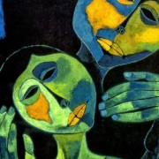 Madre y niño en azul de Oswaldo Guayasamín
