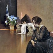 Obra Angustia 137 x 112 cm. Sala Tole Peralta Pinacoteca UDEC